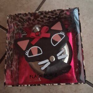 RARE Vintage Betsey Johnson Metal Flask Purse